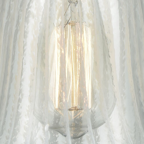 Edison White Mouchette 1 Light 8 inch Oil Rubbed Bronze Cord Hung Mini Pendant Ceiling Light